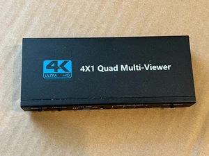 Multi-Viewer 4K HDMI 4x1 1080P Seamless Quad Screen Real Time Splitter Switch - Picture 1 of 4