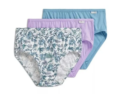 Nuevo Jockey Mujer Talla 7 Ropa Interior Elance Algodón Hipsters Paquete de 3 Verde Lila Foto 1 de 2