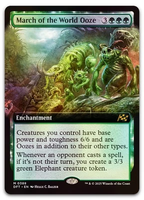March of the World Ooze (Extended Art) #388 (Foil) NM Aetherdrift DFT Magic MTG - Image 1 of 2