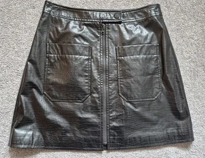 TED BAKER faux leather skirt, New Without Tags Size 2 UK 8-10 - Picture 1 of 6