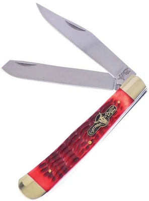 German Bull Int Trapper Pocket Knife Stainless Steel Blades Pick Bone Handle - Image 1 of 4