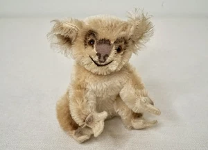 Vintage Steiff Koalabär 1959-1961 Mohair Plüsch 5 Zoll Glasaugen Knopf Teil Etikett selten - Bild 1 von 16