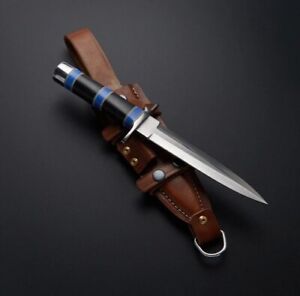 11.5" ARKANSAS TOOTHPICK D2 STEEL HUNTING DAGGER KNIFE WITH LEATHER SHEATH