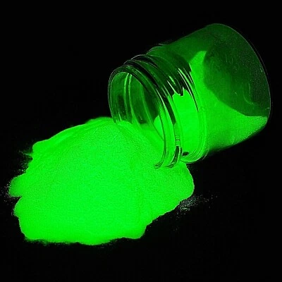 GLO EFFEX Super Phosphorescent Glow in the Dark Powder Pigment 1/2 oz -No UV Light Needed!