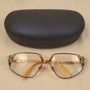 Cazal Vintage 80er Jahre Brille Modell 238 geometrisch goldfarben emailliert NUR RAHMEN  - Bild 1 von 19
