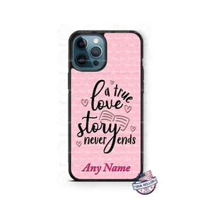 A True Love Story Never ends Design Phone Case Cover for iPhone Samsung Gift - Picture 1 of 10