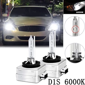 35W D1S D1R D1C HID Xenon Headlight Bulbs Direct Replace Factory Lamps 6000K - Picture 1 of 8