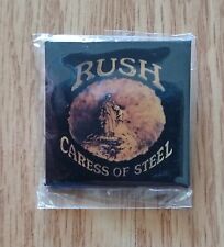 Rush Band Pin Button Caress Of Steel Pinback 1.5” Brand New Sealed