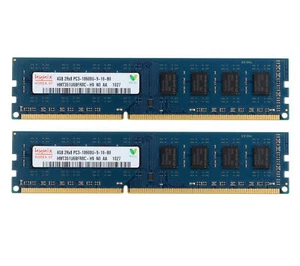 Para Hynix 2x 4GB DDR3 1333MHz 2RX8 PC3-10600U 240PIN DIMM memoria de trabajo RAM 8G - Imagen 1 de 6