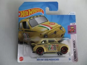 HOT WHEELS 60s FIAT 500 D MODIFICADO COMPACT KINGS 2024 NUOVO BLISTERATO - Foto 1 di 2