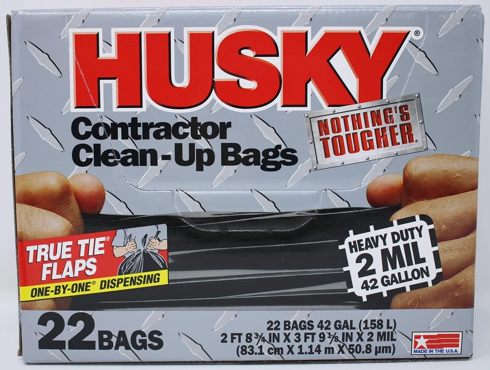 42Gal 2M Contractor Bag Black Poly-America Trash & Yard Bags HK42WC022B