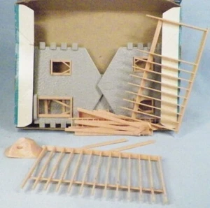 Plasticville House Under Construction Kit 1624 100 Vintage O Scale 1950s AS IS 2 - Picture 1 of 5