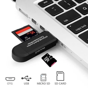 Memory Card Reader SD Card For Android Phone Tablet PC Micro USB OTG To USB CFD - Picture 1 of 11