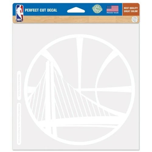 GOLDEN STATE WARRIORS CALCOMANÍA BLANCA CORTE PERFECTO 8"X8" PARA VENTANAS  Foto 1 de 1