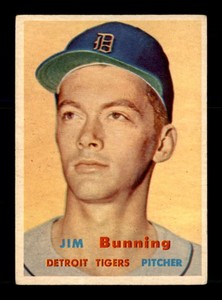 1957 Topps #338 Jim Bunning RC VGEX X2833267