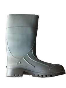 botas de lluvia de seguridad de pvc a prueba de pinchazos con punta de acero  negro