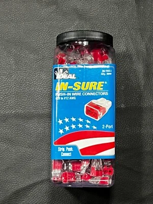 IDEAL IN-SURE Push In Wire Connector 2- PORT 30-1032J (QTY OF 50/100/300) - Image 1 of 4