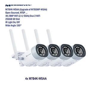 Cámara IP 4Microseven 4K/8MP Ultra HD Dua WiFi 2.4/5GHz 2 Audio bidireccional 256GB SD - Imagen 1 de 13
