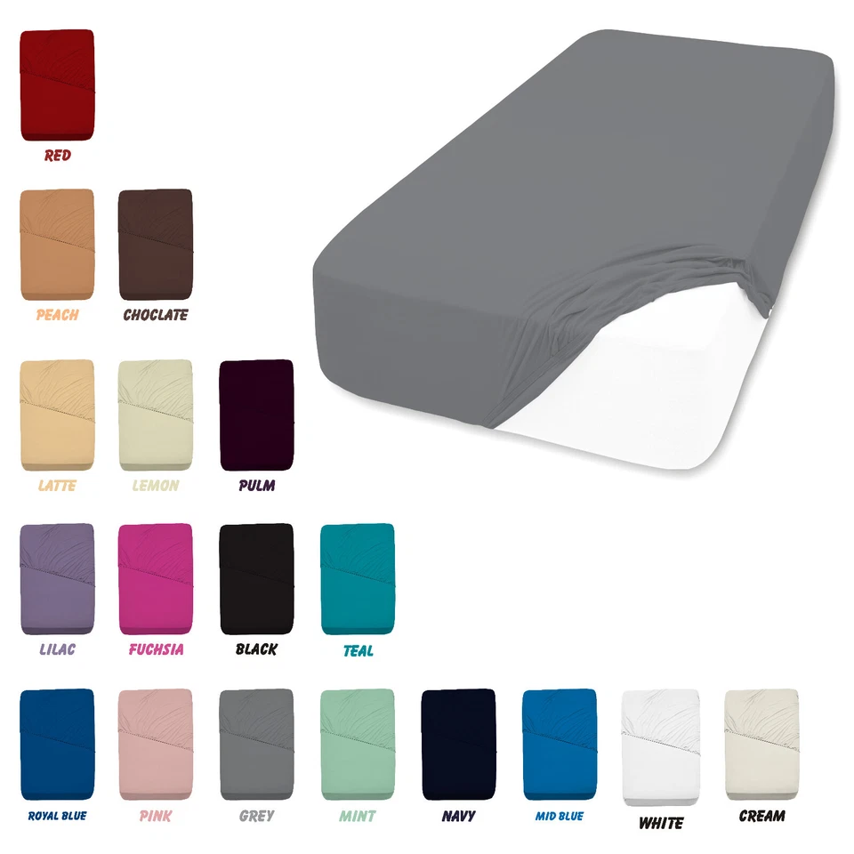 25CM/40CM EXTRA DEEP Fitted Microfiber Sheet Single Double Super King Bed Size