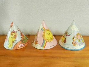 VINTAGE MY LITTLE PONY BIRTHDAY CAP (3) G1 1984 UNUSED - Picture 1 of 7