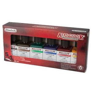 (295,54€/1l) Schmincke Aero Color 5+1 Sonderedition 6 x 28ml Airbrush Farben Set - Bild 1 von 3