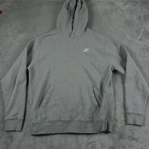 Nike Sweater Mens Large Tall Gray Hoodie Pullover Casual Gym Training Streetwear - Picture 1 of 8