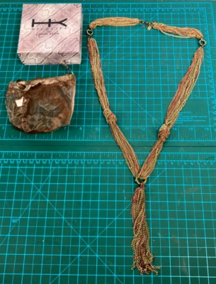 Collar Multi Cadena Heidi Klum Colección Vida Silvestre Oro Rosa Cobre Foto 1 de 4