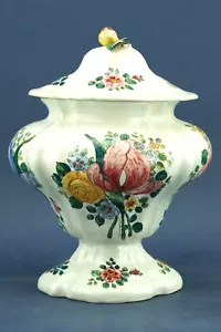 ALBISOLA SAVONA LIGURIAN MAJOLICATED CERAMIC VASE 19th XIX G. BOSELLI school - Picture 1 of 24
