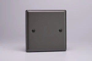 Varilight XPSB Classic Graphite 21 1 Gang Single Blank Plate - Picture 1 of 1