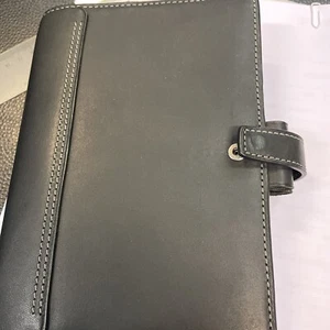 Filofax Kendal Personal black - stiff leather - VINTAGE - Picture 1 of 1