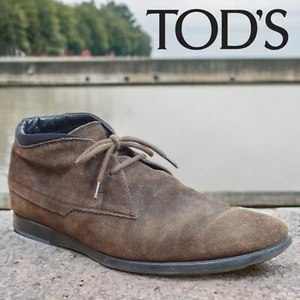 TODS Stiefel Two Eye Desert Chukka dunkelbraun Wildleder Gummisohle 8,5 Herren Größe - Bild 1 von 12