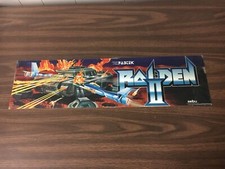 Raiden II Video Arcade Game Marquee, Fabtek 1993