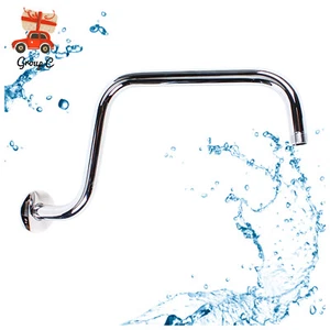 Braccio prolunga soffione doccia a forma di S arco alto collo d'oca tubo prolunga doccia lungo - Foto 1 di 10