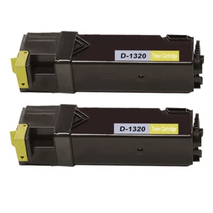2 cartuchos de tóner amarillo para Dell 1320 1320c 1320cn 1320dn - Imagen 1 de 2