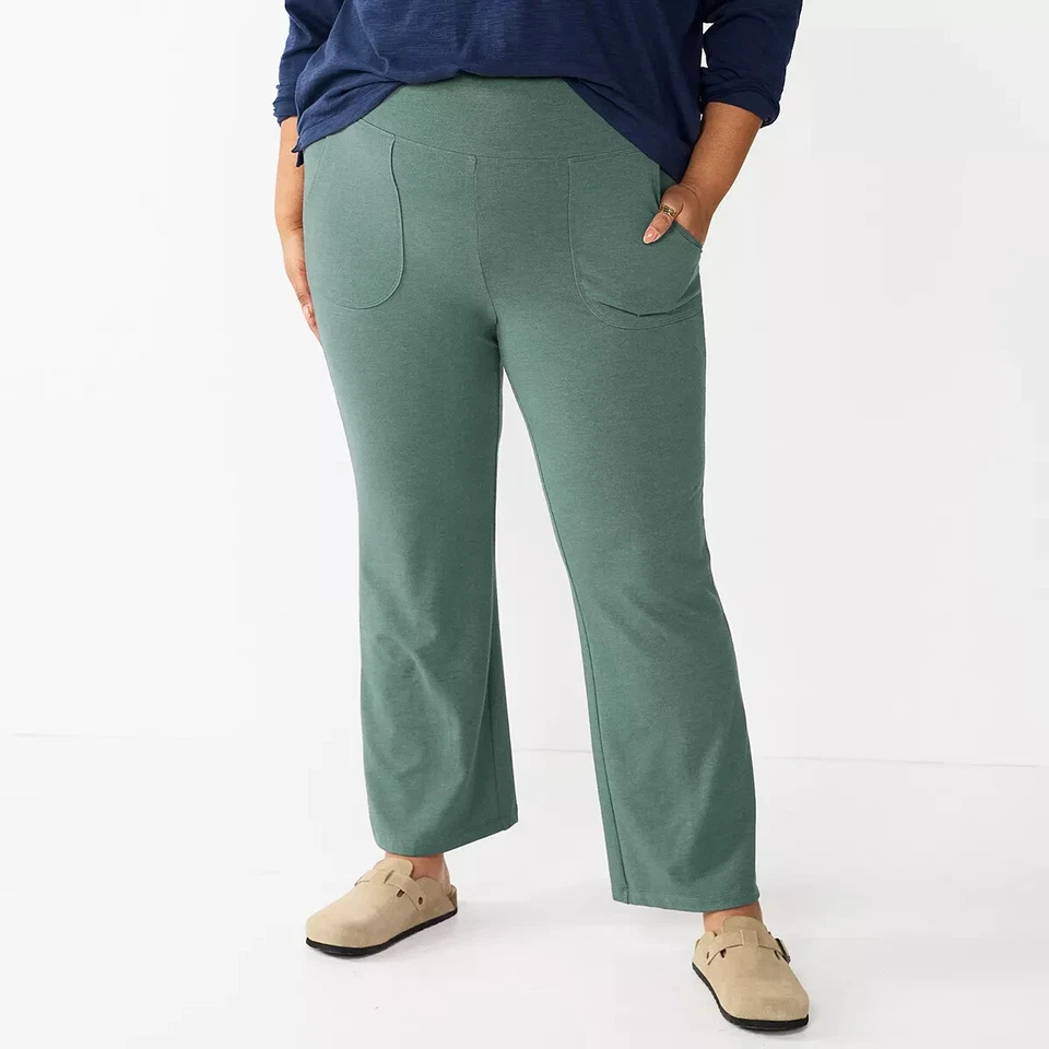 Leggings Acampanados Azul Polvoriento Verde 4X Cintura Alta Negocios Informales Comodidad Sonoma Nuevos Foto 1 de 1