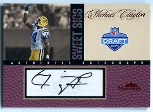 2004 Fleer Showcase Sweet Sigs Red MICHAEL CLAYTON Auto RC Very Rare SP #/12 - Picture 1 of 2
