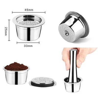 Stainless Steel Reusable Metal Coffee Capsule Refillable Filter Cup For K Fee - image 1 of 4