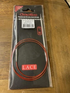 ChiaoGoo Stainless Steel Red Lace Circular Knitting Needles ~ 32" US 5 ~ 7032-5 - Picture 1 of 3