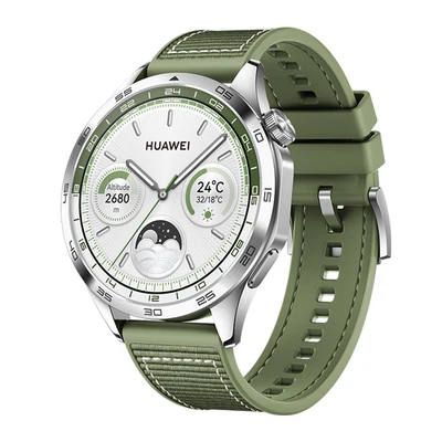 Smartwatch Huawei Watch GT 4 46Mm Smartwatch GPS Compteur De Pas Cardio Vert - Photo 1/4