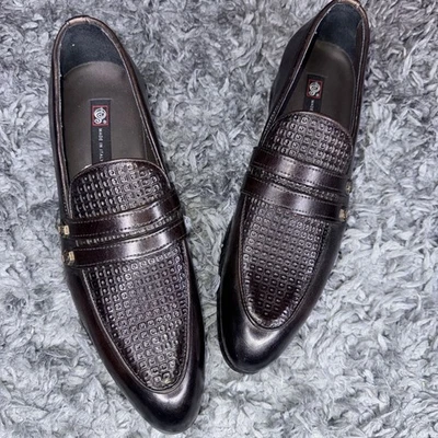 Bespoke Vero Cuoio CERRUTI  Black Dress Shoes Genuine Leather ITALY 41/8 - Image 1 of 4