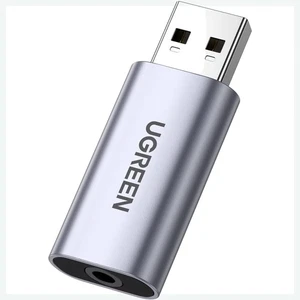 Ugreen USB Soundkarte 2-in-1 Klinke Adapter Stereo für PC, Mac, Linux - Bild 1 von 2