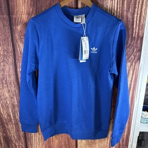 Sudadera Adidas Niños Azul Polar Cuello Redondo -HK28945 - Grande Azul Nueva Con Etiquetas - Imagen 1 de 5