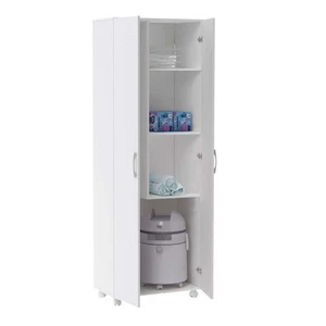 Armario Auxiliar Alto Multiusos Con Ruedas y 2p Color Blanco 72x183 cm - Imagen 1 de 2