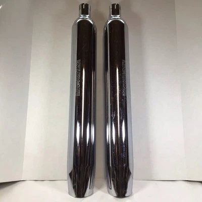 Harley Davidson OEM Chrome Mufflers Tail Pipes Take Offs 65546-98 & 65547-98 Foto 1 de 4