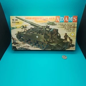 ADAMS Selbstfahrer M-40 Original, 1957.  Neu im Karton. Bausatz #K-150 bewegliche Rakete - Bild 1 von 3