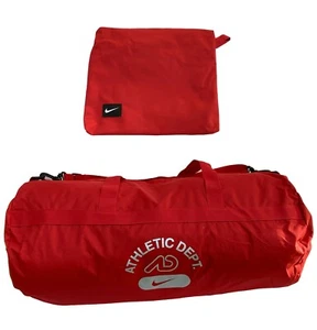 NIKE HOLDALL GYM BAG Foldaway Vintage Ath Dept RACEDAY Large BA4329 Red NEW - Picture 1 of 12
