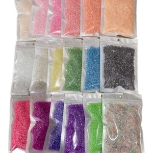 0.8X3mm 100 Grams Glass Loose Tube Beads Spacer DIY Jewelry Wedding Craft - Picture 1 of 27