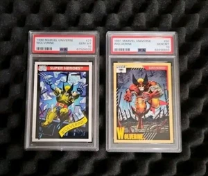1990 Marvel Universe Wolverine #23 PSA 10 Gem Mint Impel 1991 Gems #50 KEY LOT🔥 - Picture 1 of 4