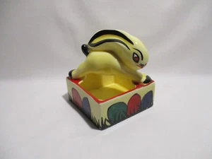 ANCIEN VIDE POCHE LAPIN DITMAR URBACH FAIENCE ART DECO POTTERY CZECHESLOVAKIA - Picture 1 of 8