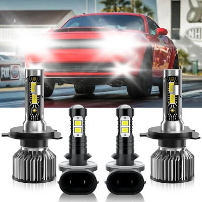 For Dodge Attitude 2006-2014 H49003+881 LED Headlight+Fog Light Bulb Combo 6500K - Image 1 of 4